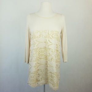 Anthroplogie Meadow Rue Capriccio Lace Tunic Top